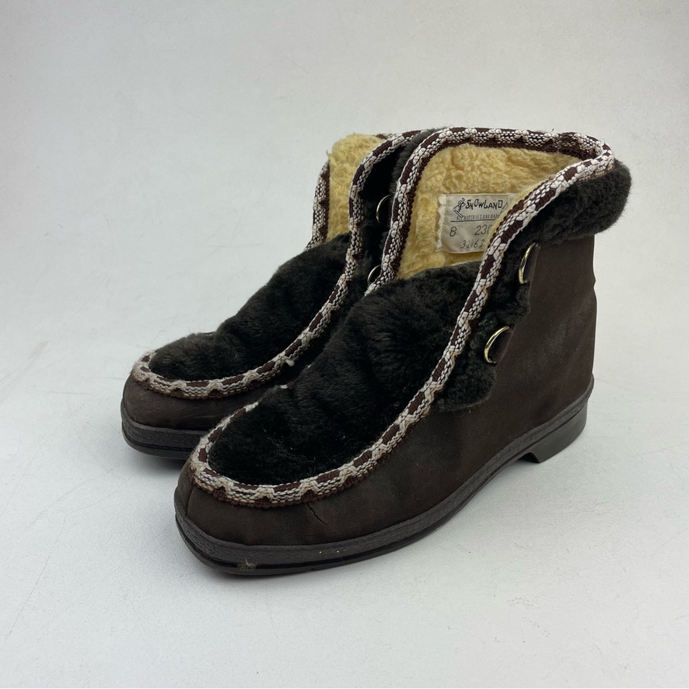 Vintage Snowland Winter Boots Sherpa Lining Size 8 Made In USA
